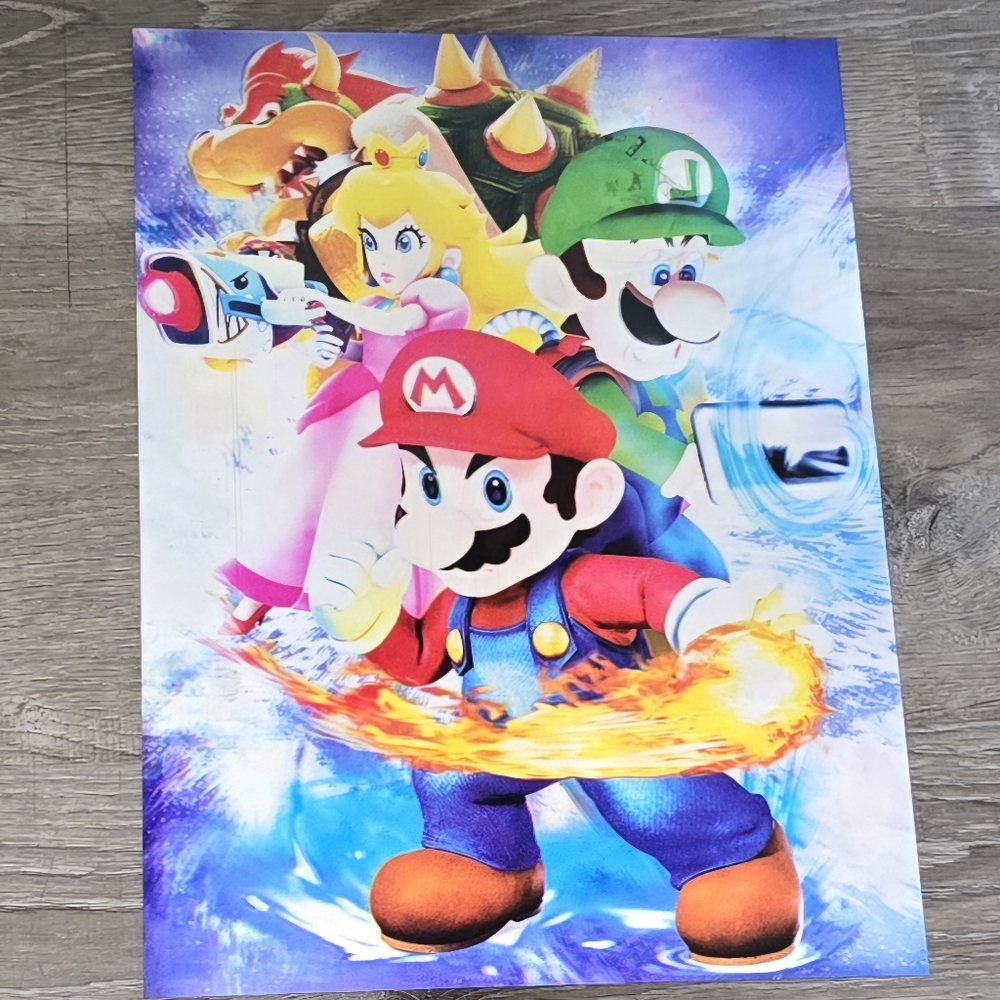 Mario Image Changing 3D Holographic Lenticular Poster
